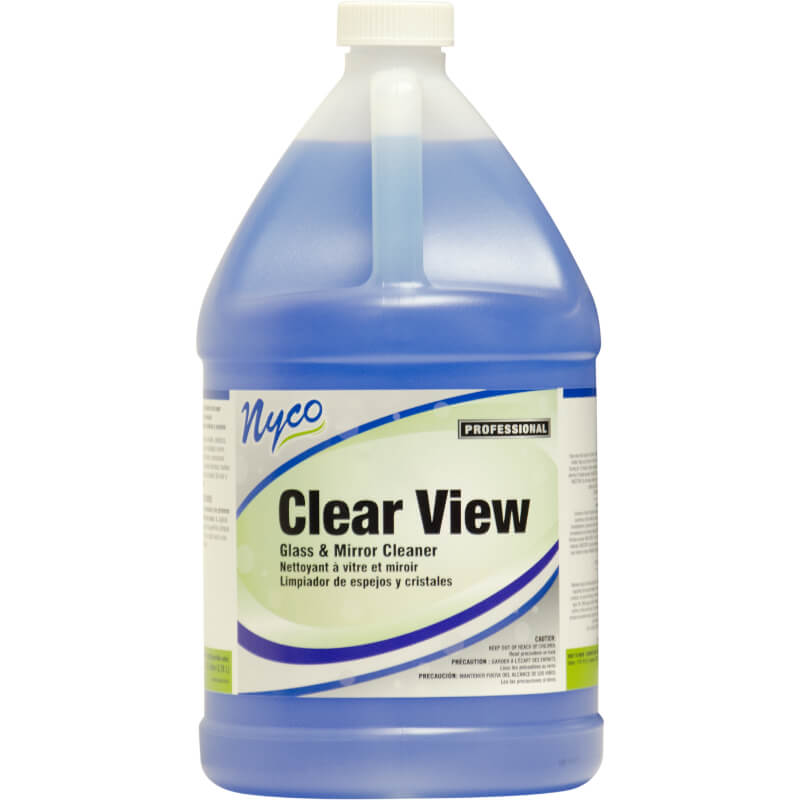 (1) Nyco Glass & Mirror Cleaner 128 oz Lilac Scented - Blue NL851-G4