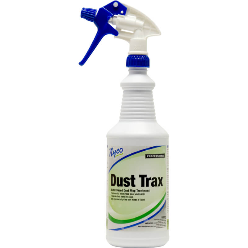 (12) Nyco Dust Trax Water Based Dust Mop Treatment 32 oz Pleasant Scented - Blue Green NL866-Q12S