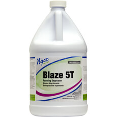 (4) Nyco Blaze 5T Foaming Degreaser 128 oz Almond Scented - Pink NL233-G4