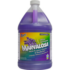 (4) Nyco MARVALOSA Multi-Purpose Cleaner & Deodorizer 128 oz Lavender Scented - Purple NL269-G4
