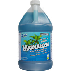 (4) Nyco MARVALOSA Multi-Purpose Cleaner & Deodorizer 128 oz Tropical Breeze Scented - Blue NL276-G4