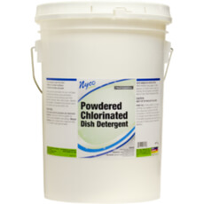 (12) Nyco Powdered Chlorinated Dish Detergent 50 lbs Chlorine Scented - White NL942-P50