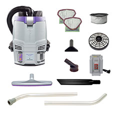ProTeam GoFit® 3 Cordless Backpack Vacuum 8Ah with Xover® 2-Piece Wand Kit (107098) PT-107779