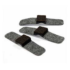 Wrap-Around 3/4 x 3-1/8 in. Floor Savers for Music Stands (100) - Grey ET-WRAPGY.75-B