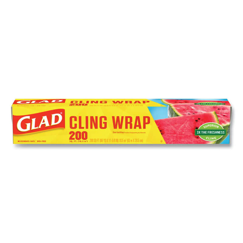 Plastic Cling Wrap, 12" x 200 ft, Clear UnoClean