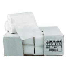High-Density Can Liner, 24 x 31, 15-Gallon, 8 Micron Equivalent, Clear, 50/Roll GEN243108                                         