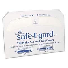 Half-Fold Toilet Seat Covers, White GPC47046                 