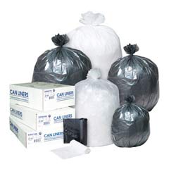 Commercial Can Liners, 55-60 Gal, 43 x 48, 14 microns, Natural IBSS434814N                                       