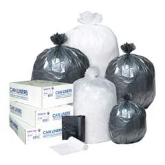 Commercial Can Liners, 55-60 Gal, 43 x 48, .87mil, Black IBSS434822K                                       