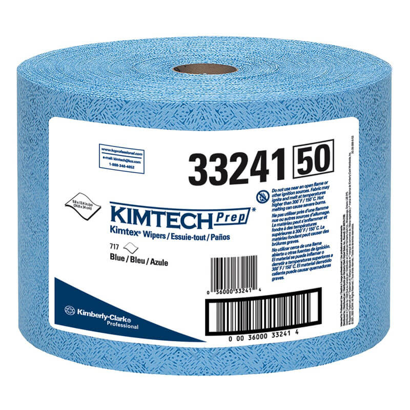 KIMTECH PREP KIMTEX Wipers, Jumbo Roll, Blue, 717/Roll KCC33241                                          