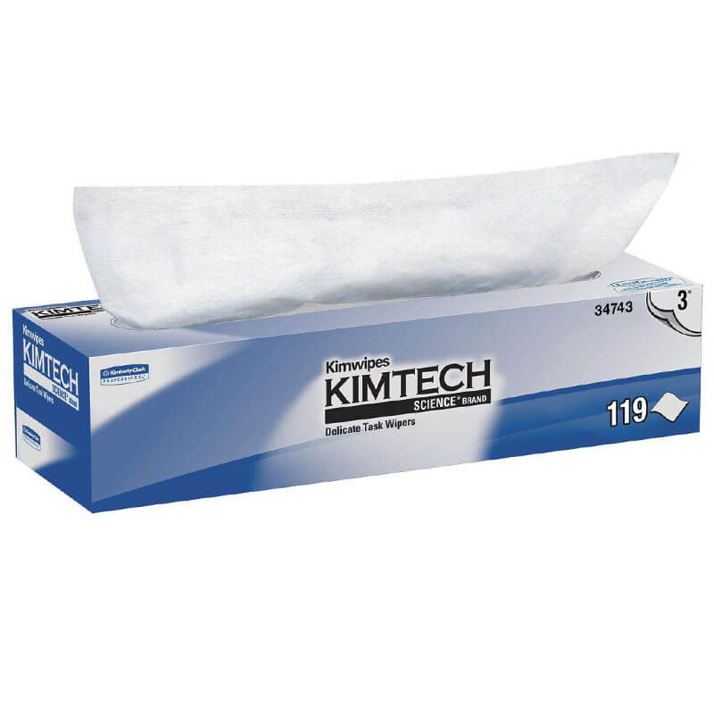 KIMTECH SCIENCE KIMWIPES Delicate Task Wipers, 3-Ply, 119/Box KCC34743                                          