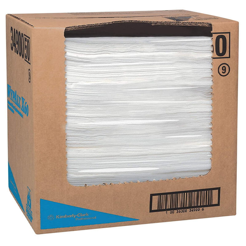 WYPALL X60 TERI Reinforced Towels, Flat Sheet, White, 150/Box KCC34900                                          