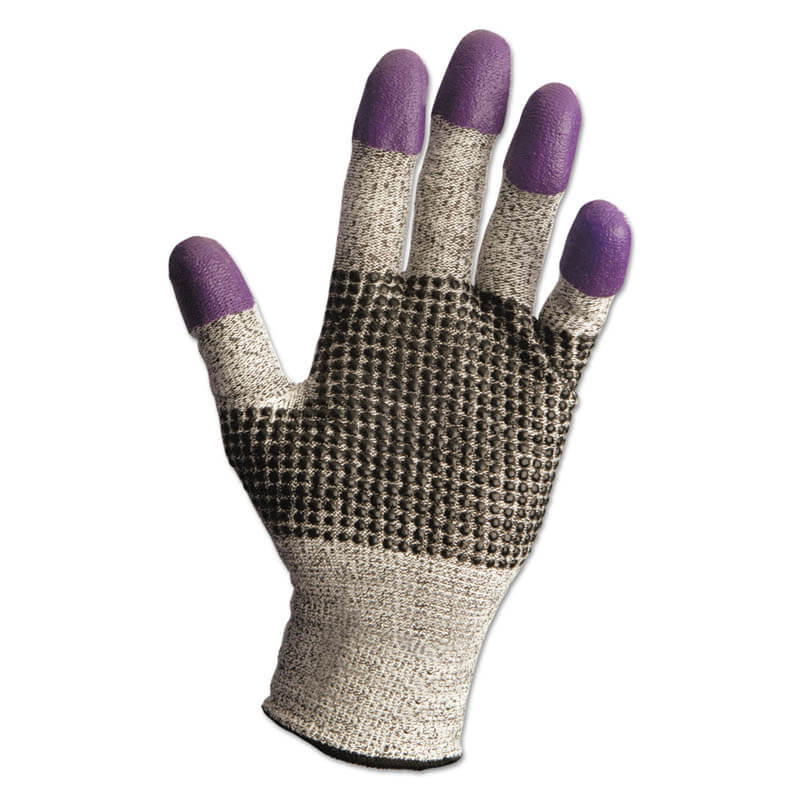JACKSON SAFETY G60 Purple Nitrile Gloves, Medium/Size 8, Black/White KCC97431                                          