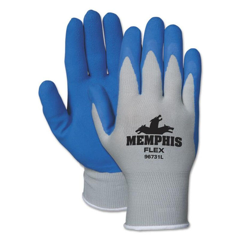 Memphis Flex Seamless Nylon Knit Gloves - Medium - Blue/Gray (12-Pack) CRW96731MDZ 