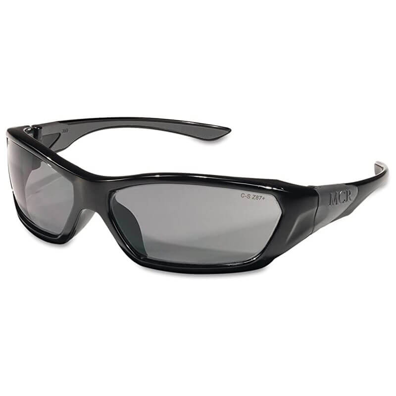 ForceFlex Safety Glasses, Black Frame, Gray Lens CRWFF122                 