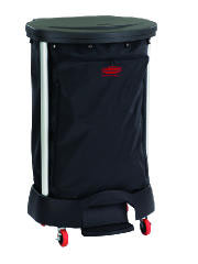 Linen Hamper Bag, PVC-Lined Nylon, Black RCP6350BLA                                        
