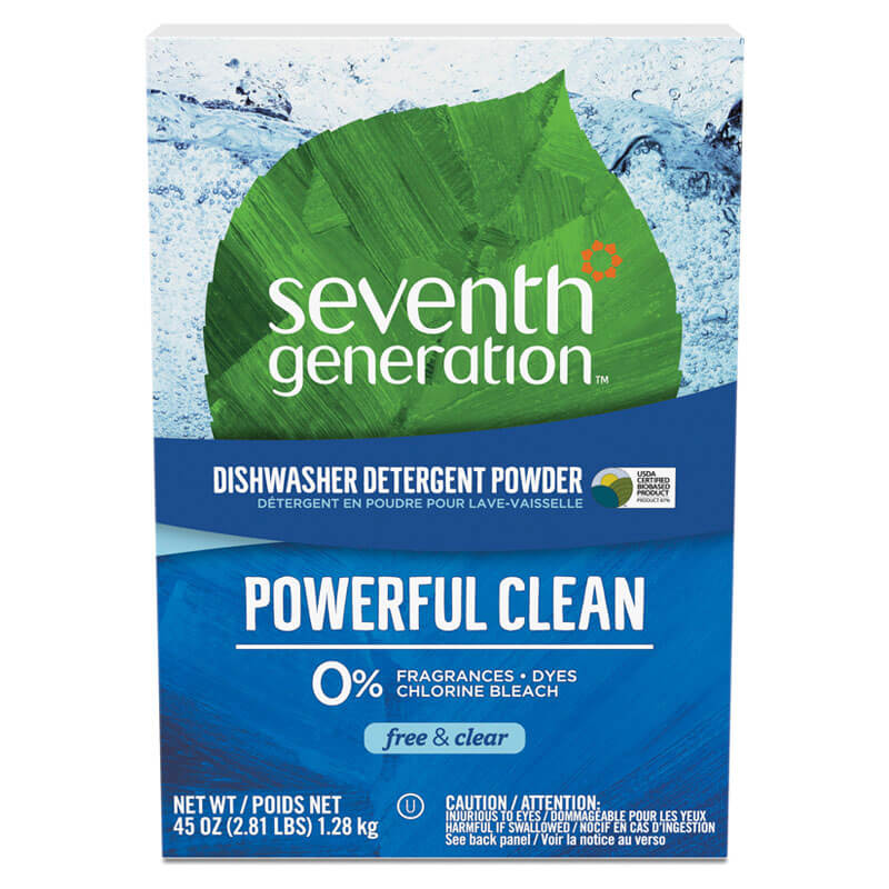 Free & Clear Automatic Dishwashing Powder, Non-Toxic - (12) 45 oz. Boxes SEV22150                                          