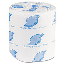 Bath Tissue, Individually Wrapped, 2-Ply, White, 500 Sheets/Roll GEN500                                            