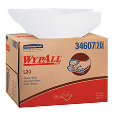 WYPALL L20 Wipers, BRAG Box, Four-Ply, White, 176/Box KCC34607                                          