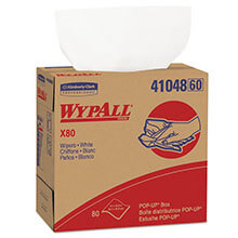 WYPALL X80 Wipers, White, POP-UP Box - (5) 80 Cloths KCC41048                                          