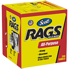 SCOTT Rags in a Box, 10 x 12, White KCC75260CT               