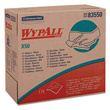 WYPALL X50 Wipers, 9 1/10 x 12 1/2, White, Pop-Up Box KCC83550                                          