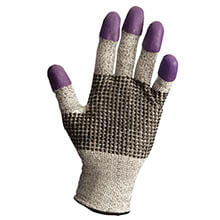 JACKSON SAFETY G60 Purple Nitrile Gloves, Large/Size 9, Black/White KCC97432CT               