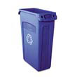 Rubbermaid [3540-07] Slim Jim Recycling Container w/Venting Channels, Plastic, 23 gal, Blue RCP3540-07BLU                                     