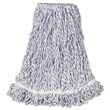 Web Foot Finish Mops, Cotton/Synthetic, White, Large, 1" White Headband RCPA413                                           