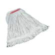 Super Stitch Mop Heads, Cotton, White, Large, 1" Red Headband RCPD113                                           