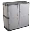 Double-Door Storage Cabinet - Base, Gray/Black RUB7085                  