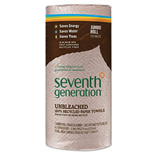 100% Recycled Unbleached Paper Towel Rolls - (30) 120 Towels SEV13720                                          