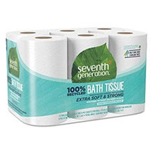 Recycled Bathroom Tissue Rolls, 2-Ply - (12) 300 Sheets SEV13733                                          