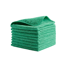 Rubbermaid HYGEN R-40 Green 16" x 16" Microfiber Light Duty Cloths - 24/Pack RCP1820582