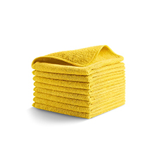 Rubbermaid Commercial 16 x 16 in. Microfiber Light Duty Cloth - Yellow RCP1820584
